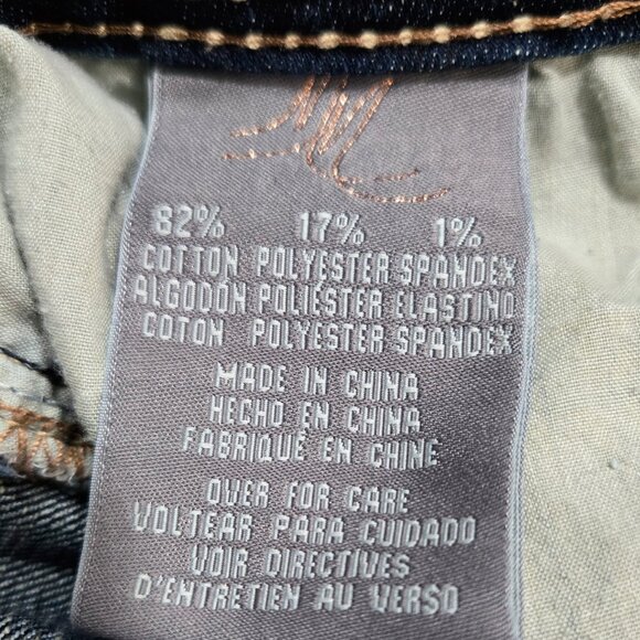 Melissa McCarthy Seven7 Dark Wash Straight Leg Jeans Thick Stitch - Picture 9 of 10